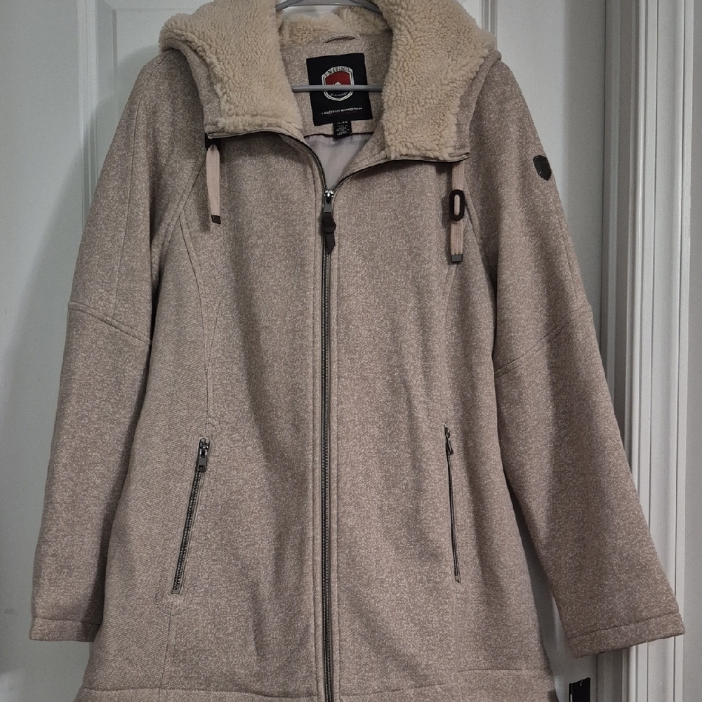 Women's Beige Hooded Jacket
